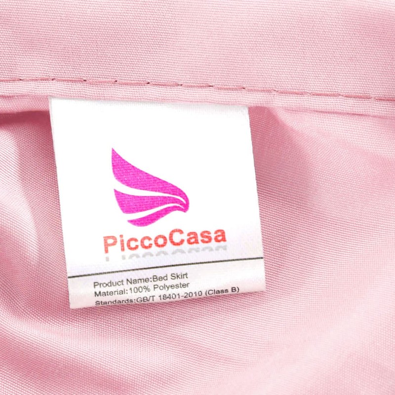 PiccoCasa Elasticated Bed Skirt Ruffled Bed Base Wrap Around Bed