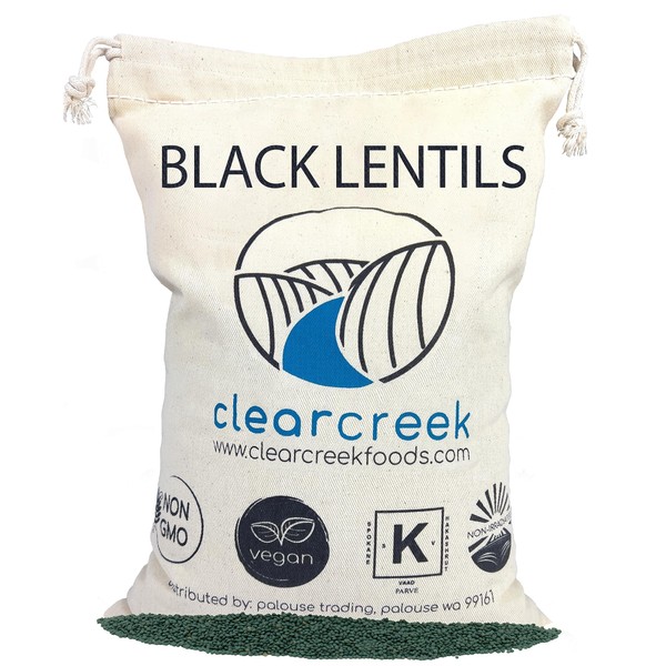 Lentils | Black Beluga | 4 lb Bag | Non-GMO | Kosher | Vegan | Non-Irradiated