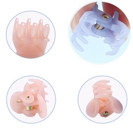 NiceYnn 36pcs Kleine Micro Haarspangen Damen Mädchen - Kunststoff Rutschfest Langlebig Mini Klaue Clips Haar Starker Halt Haarklammern Fangen Kiefer Clips Pins Haarstyling Zubehör mit Aufbewahrungsbox