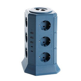 텔로(백) 텔로 usb 타워 멀티탭 에디션 17구 딥블루 Tello (White) Tello USB Tower Multi-Outlet Edition 17-Socket Deep Blue