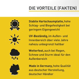 Einfahrt Freihalten Signs (30 x 20 cm Plastic) - Ausfahrt freihalten Sign - Nie Wieder zugeparkt - Auch Gegenüber - (Yellow)