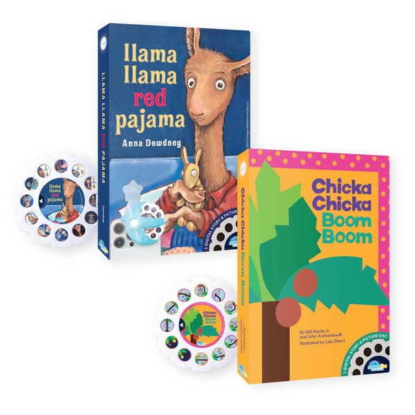 Moonlite Storytime Storybook Reels, 2 Story Set, Chicka Chicka Boom Boom and Llama Llama Red, Digital Stories for Projector, Toddler Early Learning Gifts for Kids Ages 12 Months and Up