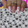 3 Sheets Hollow Butterfly Nail Art Stickers Butterfly Nail Decals