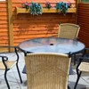 Lyreh 2pcs Patio Table Umbrella Hole Rings & 2pcs Covers,