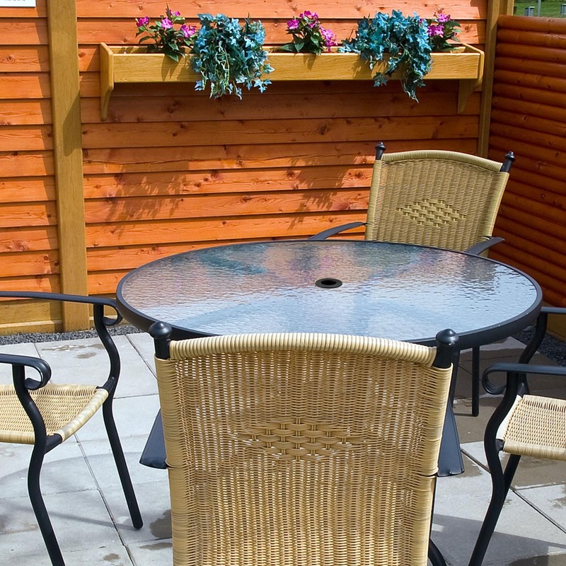 Lyreh 2pcs Patio Table Umbrella Hole Rings & 2pcs Covers,