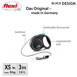 FLEXI 4000498033234 Strap Black Lace Design, Azul, 87.8 g