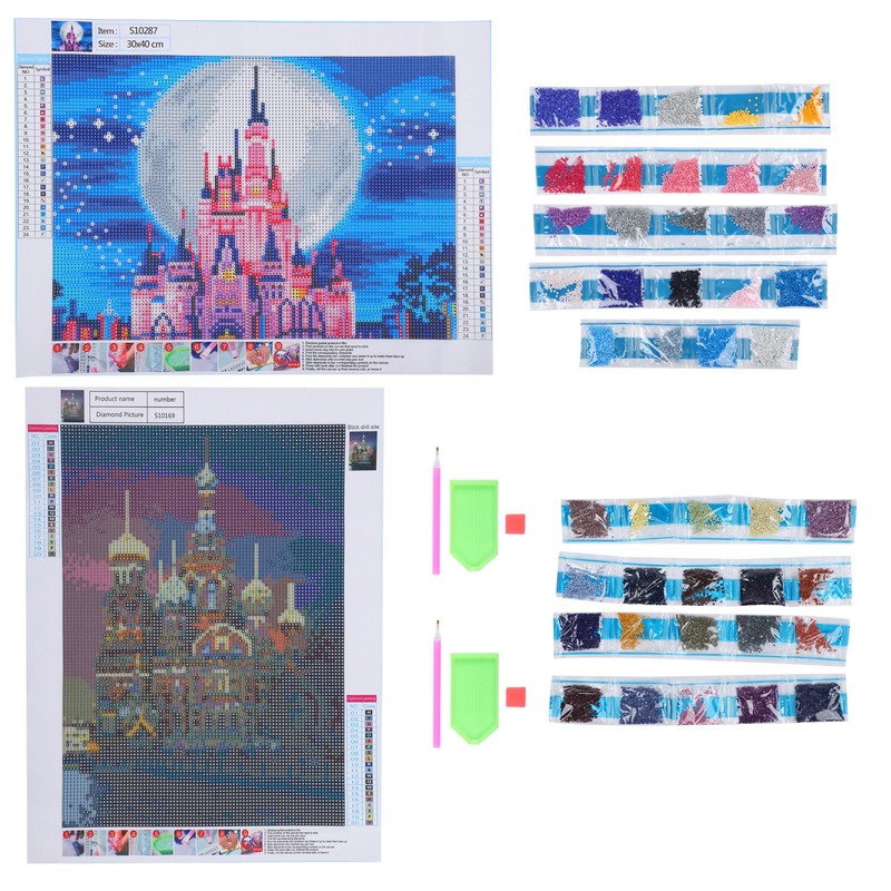 DIY Diamond Painting Kit Castle Embroidery Arts Craft Picture for