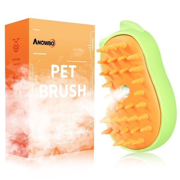 Anowbo Anowbo Rechargeable 3in1 Self-Cleaning Steam Grooming Brush for Cat