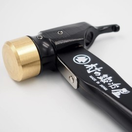 Village Blacksmith Forged Hardening Peg Hammer Elyse Stake Ultimate Hammer Black Handle (Stainless Steel Head x Chrome) [Made in Japan by Tsubamesanjo]