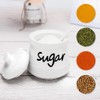 Swetwiny Ceramic Sugar Bowl with Lid and Spoon, 12 Ounces