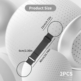 WENJION Luggage Strap, Pack of 2, Adjustable Luggage Strap Made of High-Strength Nylon Fabric, Suitcase Strap Eye-catching for Luggage, Moving and Travel, Black, 40 x 12 x 6 cm