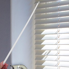 HOMSFOU 24 Inch Vertical Blind Wand Replacement with Universal Hook Plastic Window Blind Tilt Rod for Home Office Hotel Privacy Control