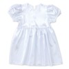Artec 18337 Soft Satin Puff Sleeve Dress, White, Cosplay, Recitals,