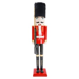 OEUVI Large Christmas Nutcracker Soldier 35 Inch/2.9Ft Wooden Nutcracker Figures Decor Xmas Nutcracker Welcome Centerpieces for Indoor Outdoor Floor