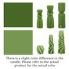 Threlaco 6 Pcs Ribbed Pillar Candles, Green