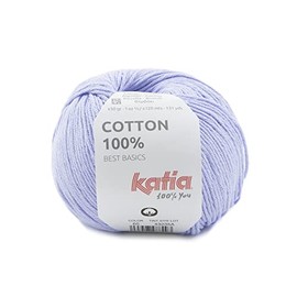 Katia Cotton 100% – Colour: Purple Pastel (65) – 50 g/Approx. 120 m Wool
