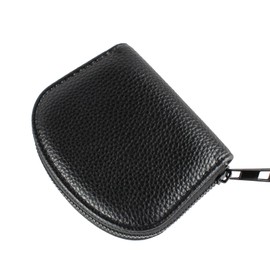 Coin Purses wallet,Small Cash Zipper Pouch, Credit Card Holder, PU Leather Compact Wallet for women (Black)