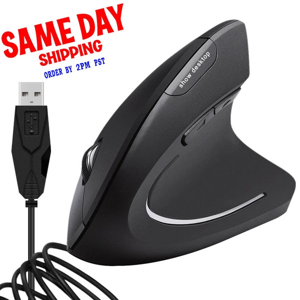 USB Ergonomic Optical Vertical Mouse USB Wired LED Mice 1600