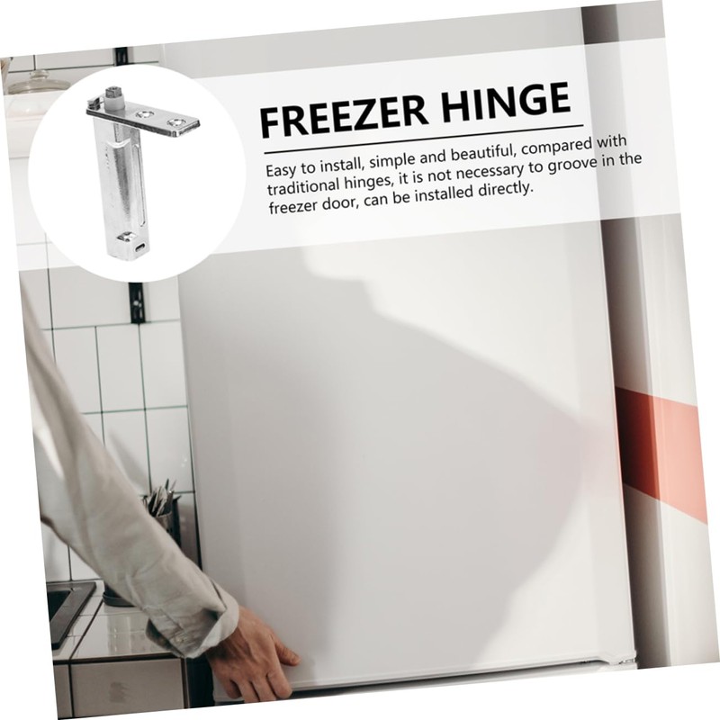 Operitacx 2pcs Zinc Alloy Freezer Door Hinges Replacement Kit for