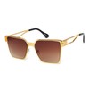 KENBO Square Sunglasses Metal Frame for Men Women Large Cool