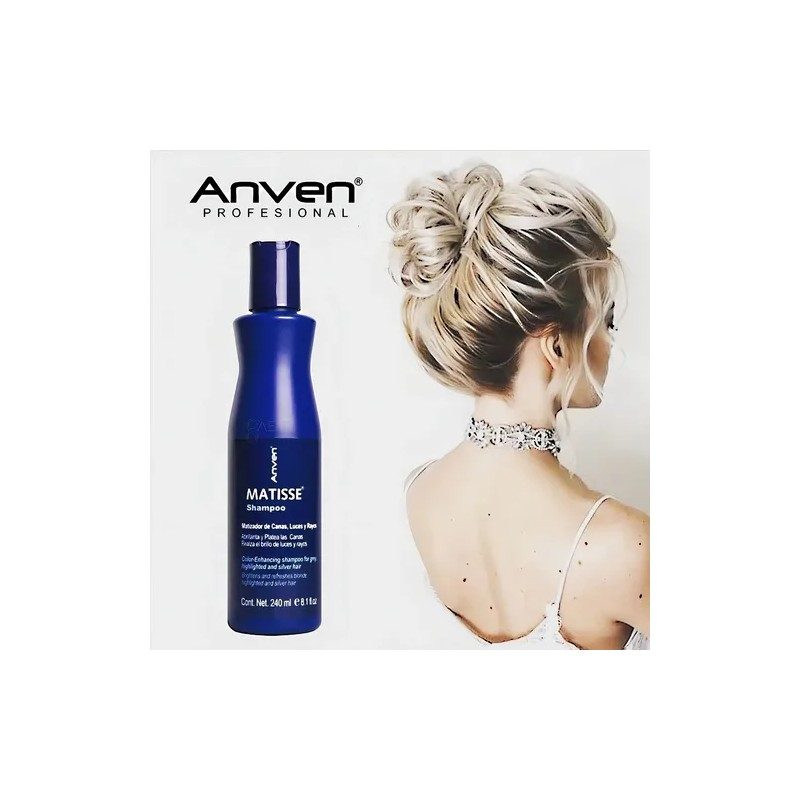 Shampoo Matizador De Canas, Luces, Rayos Matisse Anven 240ml