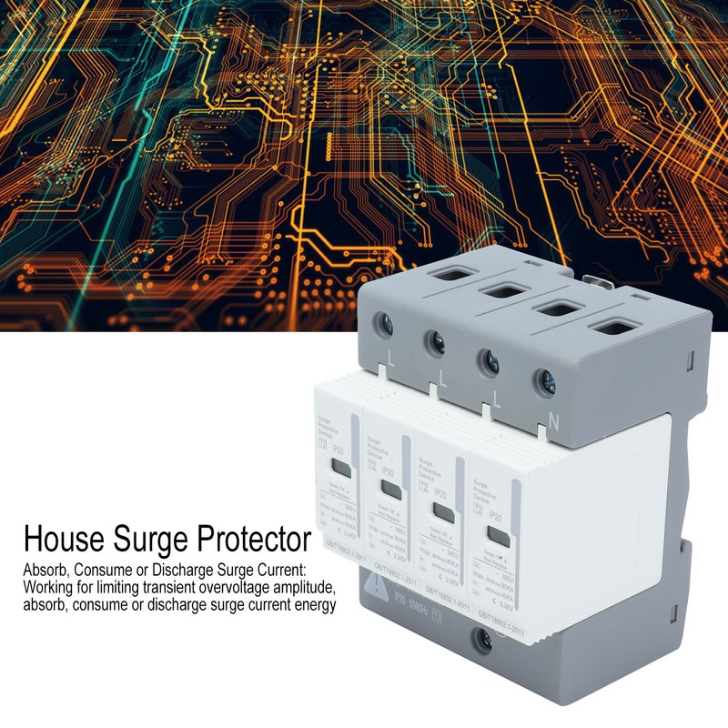BERM Surge Protective Devices House Arrester Protector 4P 80KA SPD