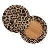 Wanyint Bar Stool Seat Covers Leopard Print Stretch Round Chair