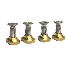 Yeruvce Pack of 4 M8 Hydrofoil T Nuts Brass for Surfing All Hydrofoil Outdoor Surf Accessories Gold