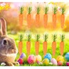 Easter 12 x Mini Glitter Carrots Bunny Egg Hunt Bonnet