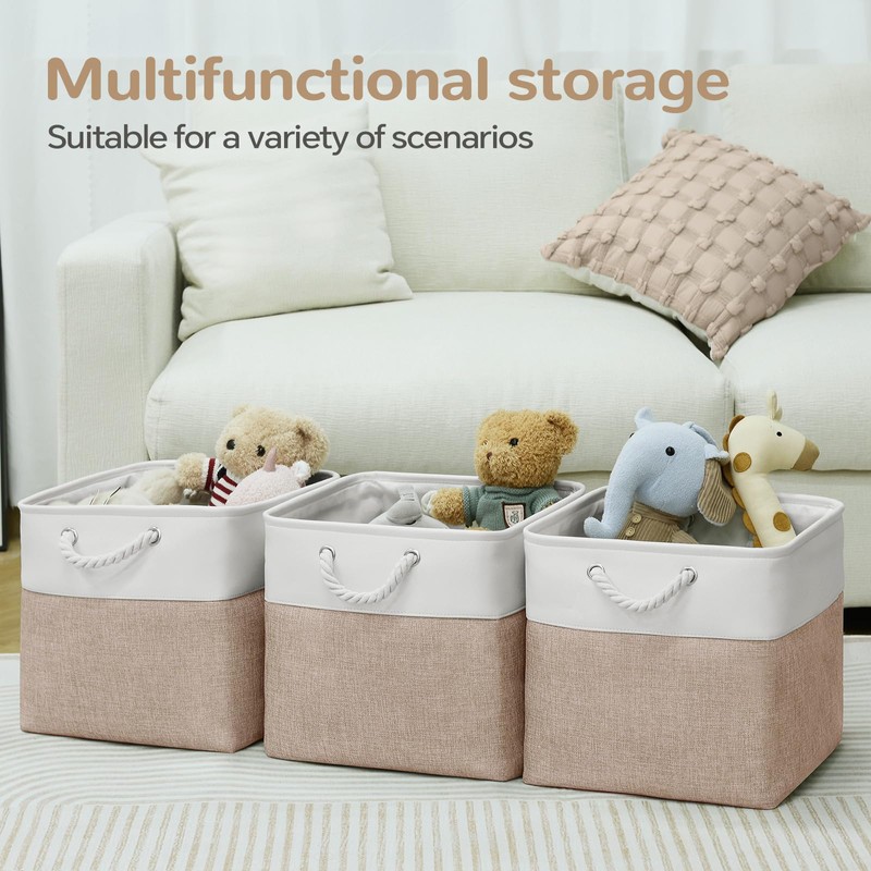 VQRTEXA 13 x 13 Inch Cube Storage Bins, 6 Pack