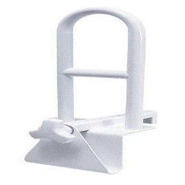 Medline Bathtub Grab Bar - Side Tub Locking, Stainless Steel, White - Secure & Durable Bathroom Safety Handle for Elderly & Disabled - Easy Installation & slip-resistant Grip - 1 Each