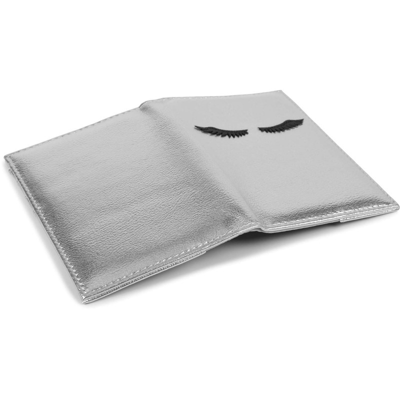 styleBREAKER Passport Holder Lashes with Metallic Shiny Surface, Passport Holder,