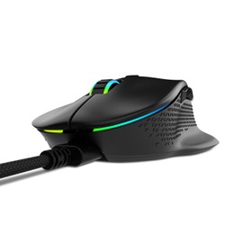 XPG Alpha Gaming-Maus, 16.000 DPI, 400 IPS, 6 programmierbare Tasten, ergonomisches Design (Alpha-BKCWW)