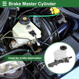 Motoforti Brake Master Cylinder Hydraulic Master Cylinder for Toyota Tacoma 2001-2004 Aluminum Alloy Reservoir No.M630118/MC390824/4720104060 Silver Tone White