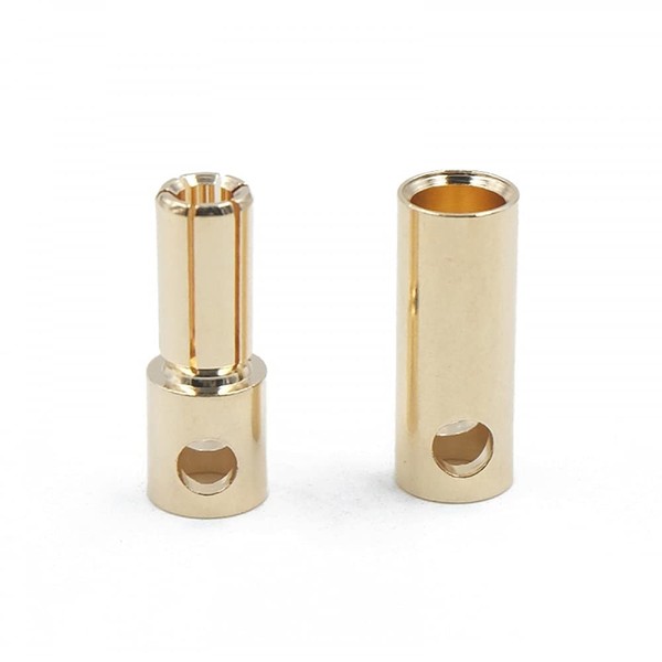 Boladge 10 Pairs Male Female Connector Banana Plug Bullet 5 mm 5 mm Gold Plated for ESC RC Lipo Motor