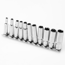 VZXZXE 11 Piece Hex Socket Spanner 1/4 Inch 4-13 mm Socket Spanner Set for Automotive and Machine Maintenance