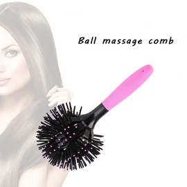 Hair Styling Brush Round Ball Hair Brushes 3D 360 Degree Scalp Massage Spherical Shape Curling Hair Brush for Girls 21.5 cm