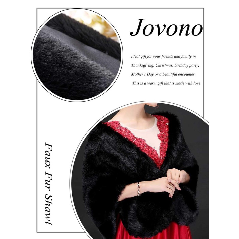 Jovono Women's Wrap Brown One Size -