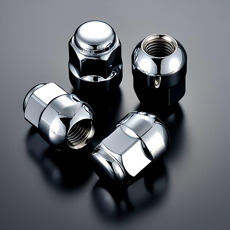 Honda "Genuine Type" 4 Hole Wheel Long Nut Chrome Plated