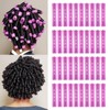40 Pcs Perm Rods For Short Hair Purple Heatless Curl