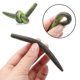 RUNCL ProBite Wacky Worms Senko Style, 10/15pcs Soft Stick Baits 4/5/6in - Fennel Flavor, Salt Impregnation, Ribbed Design, Proven Colors - Wacky Stick, Soft Fishing Lures (Multi 4, Multi1)