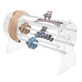 Claw Clip Organiser, 360° Rotating Hair Clip Holder, Clear Acrylic Display Stand, Hair Claw Clip Organiser, Hair Clip Organiser, Claw Clip Storage (Wall Mounted)