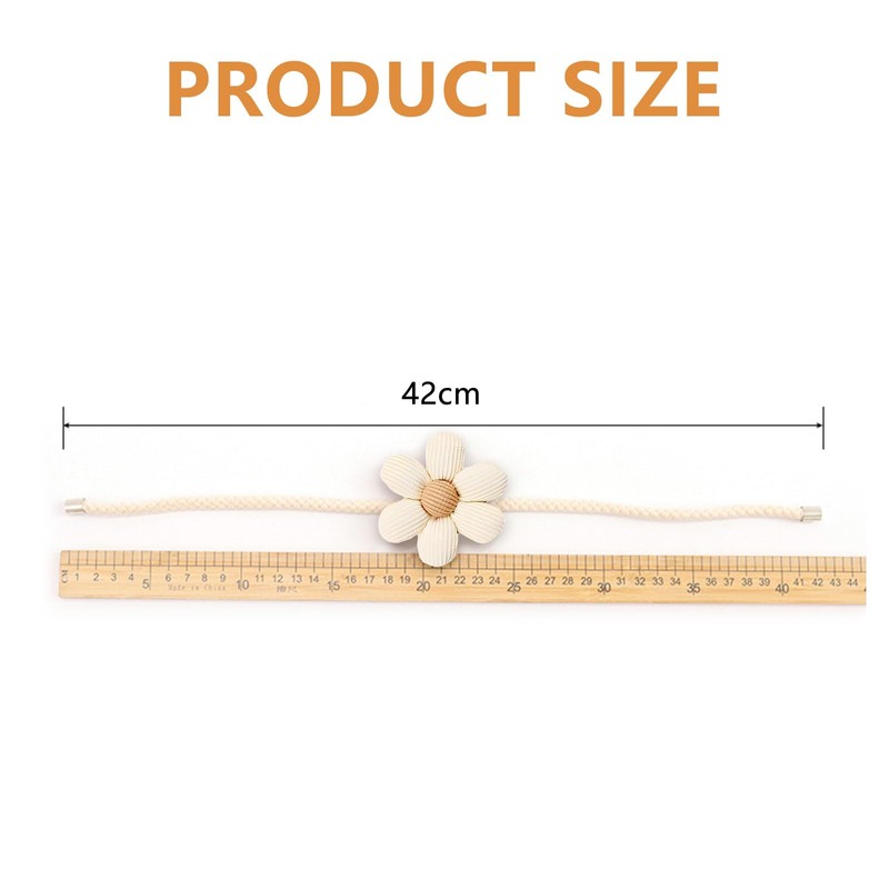 DEFIYEAR 2PCS Magnetic Curtain Tie Backs, Flower Shaped Curtain Binding
