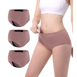 Carer Incontinence Underwear for Women Washable Leakproof Underwear 150ml Super Absorbent 3 PCS Leak Proof Underwear for Women Bladder Leakage Protective Panties, Small