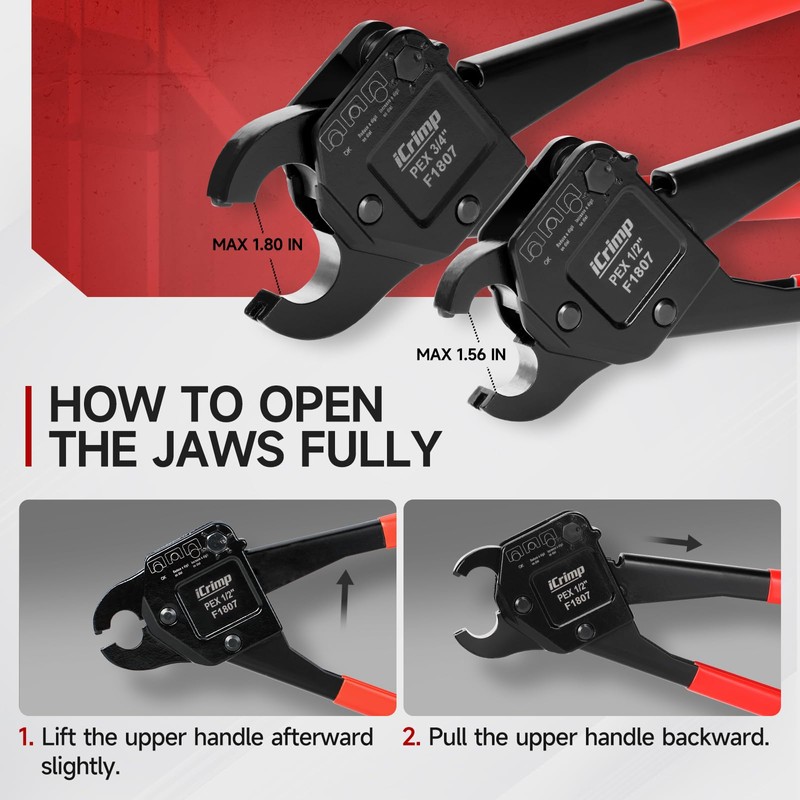 iCrimp Angle Head F1807 PEX Pipe Crimping Tool for Copper