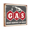 vianmo Wooden Wall Sign 18 x 12 cm Gas Auto