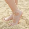 Memorjew Ankle Bracelets for Women Initial Anklet, 14K Gold Plated