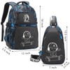 Pawsky Skateboard Anime Luminous Backpack School Backpack with USB Charging