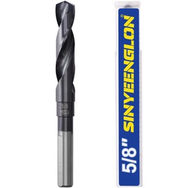 5/8 Cobalt Drill Bit for Metal and Hardened Steel, 1/2 Inch Reduced Shank M35 HSS Twist Jobber Drill Bit, with Index Storage Case