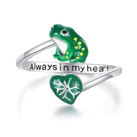 UCADRIT Frog Ring Sterling Silver Open Rings Frog Jewelry Gifts for Women